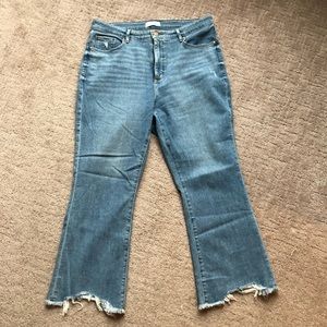 High-rise flare crop jeans